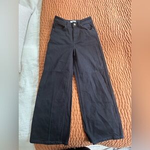 Sezane Black Le Crop Denim Pants